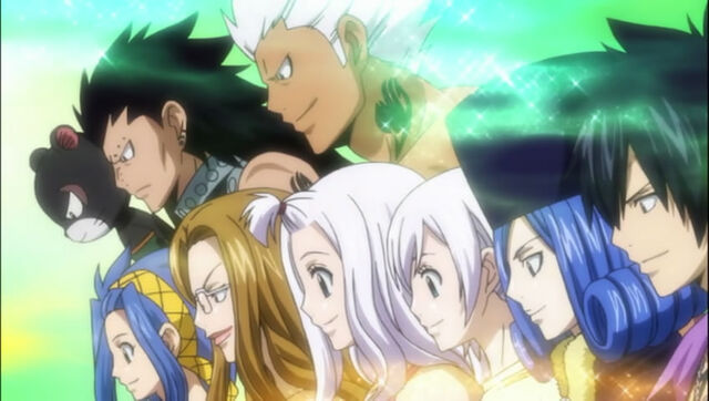 File:Levy mcgarden pantherlily gajeel redfox evergreen elfman lisanna mirejane juvia loxar gray fullbustergroup team everyone fairy tail guild anime.jpg