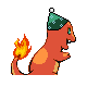 Charmander vago de espaldas