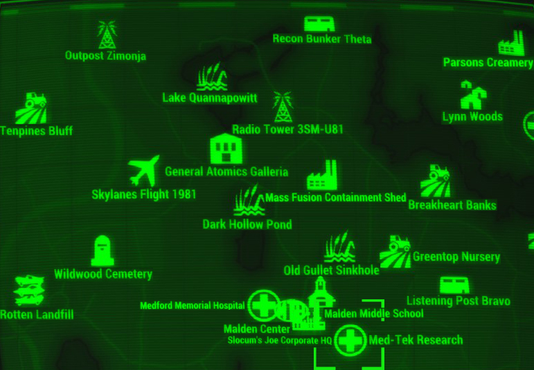 Image FO4 map Med Tek Res.jpg Fallout Wiki FANDOM powered by Wikia