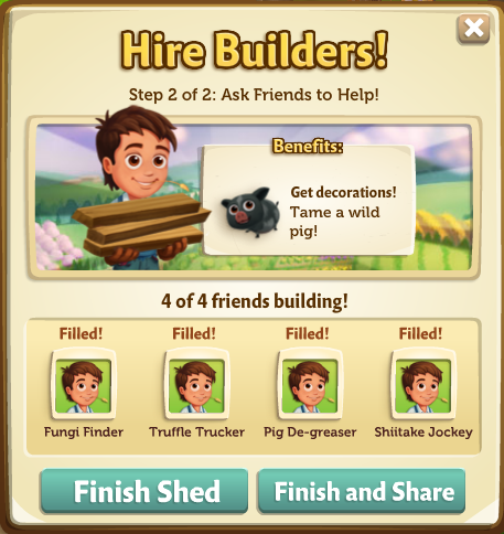 Mushroom Shed building phase 2