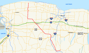NY Route 63 map