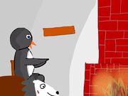 Pungy with snowsteuck