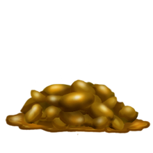 Gold pony poop