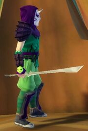 Ninja's Blade of Flame Wave held