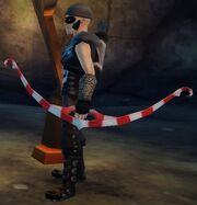 Barber Pole Bow held