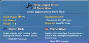 Ninja's Jagged Scythe of Flame Wave item