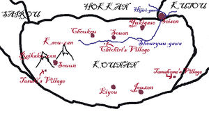 Mapofvillages,rivers,andmountains