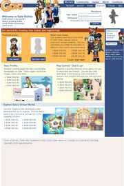 Gaiaonline homepage 2006-apr