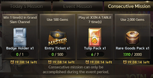 Consecutivemissions
