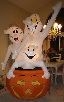 gemmy inflatable ghost trio in pumpkinjpg