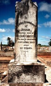 Jessie Balgowan (1840-1913) tombstone