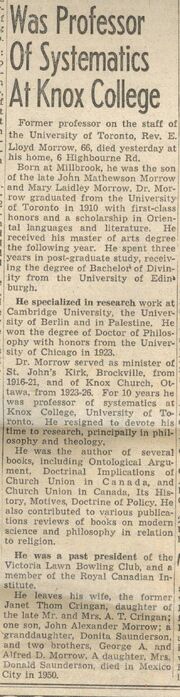 UNCLE LLOYD OBIT