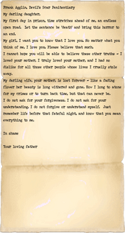 Frank Agglin, letter 1