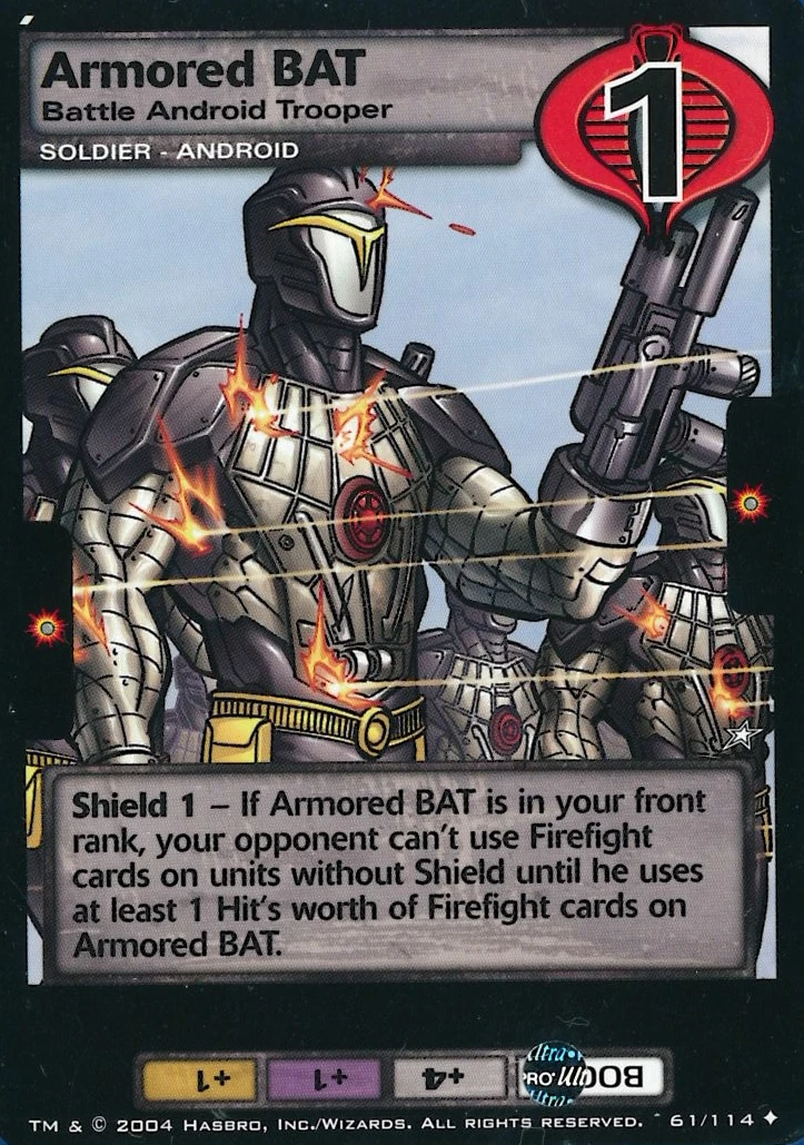 Armored BAT Battle Android Trooper G.I.Joe TCG Wiki FANDOM