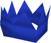 Blue partyhat detail