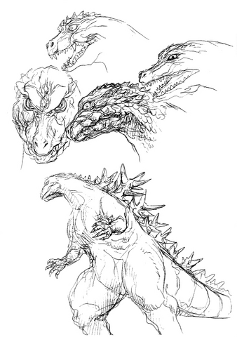 File:Concept Art - Godzilla 2000 Millennium - Godzilla 23.png
