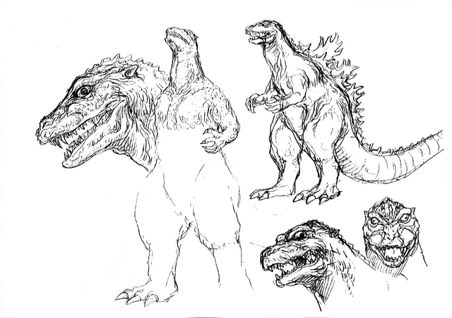 File:Concept Art - Godzilla 2000 Millennium - Godzilla 20.png