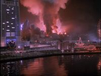 Godzilla vs. Mothra- Godzilla in Yokohama