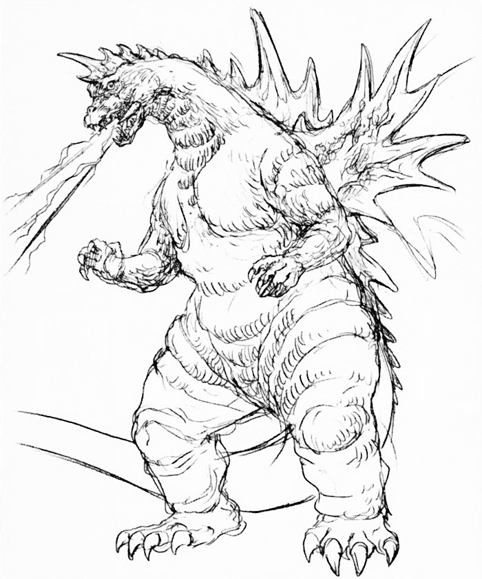 Image - Concept Art - Godzilla vs. SpaceGodzilla ...