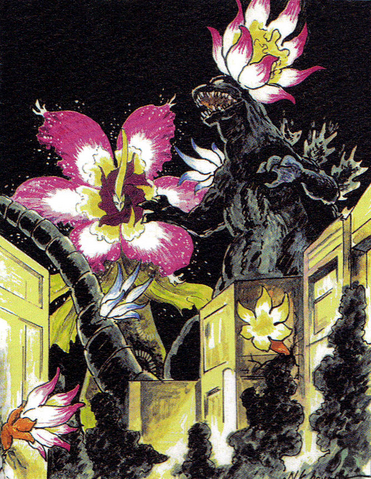 File:Concept Art - Godzilla vs. Biollante - Godzilla vs. Rose Biollante 2.png