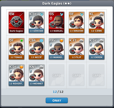 Dark Eagles Takım