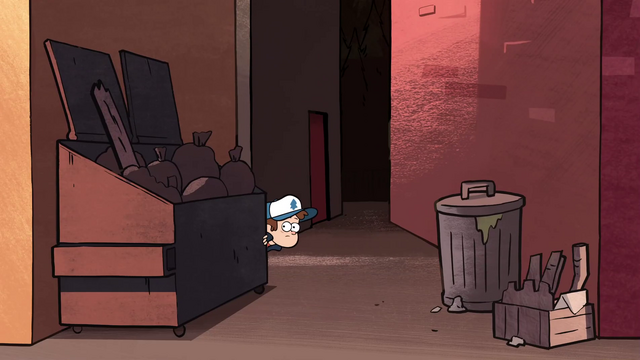 File:S1e3 dipper behind dumpster.png