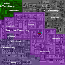 Downtown satellite map gang territories