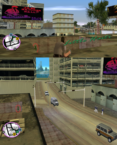 File:GTAVC HiddenPack 68 SE corner of pit on roof E of 'MoveOverMiami' billboard.png