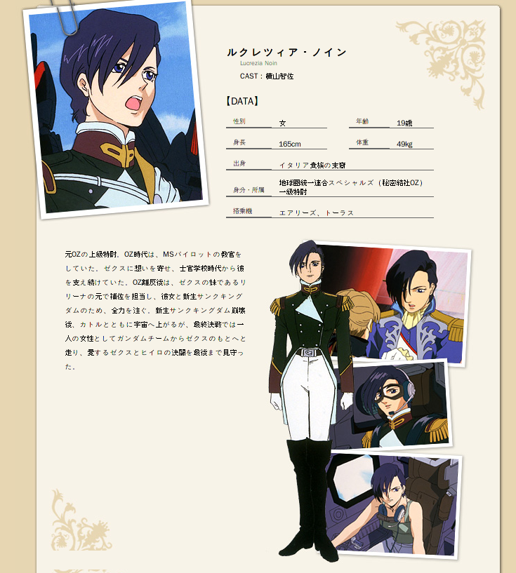 characters gundam z by Fandom  powered  Noin Gundam  Wiki The Lucrezia Wikia