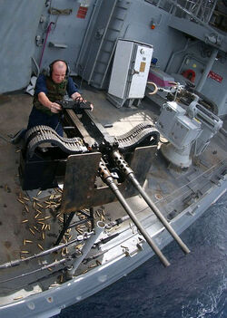 Twin .50 caliber machine gun