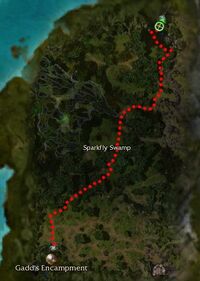 Path to Bogroot Growths from Gadd's Encampment