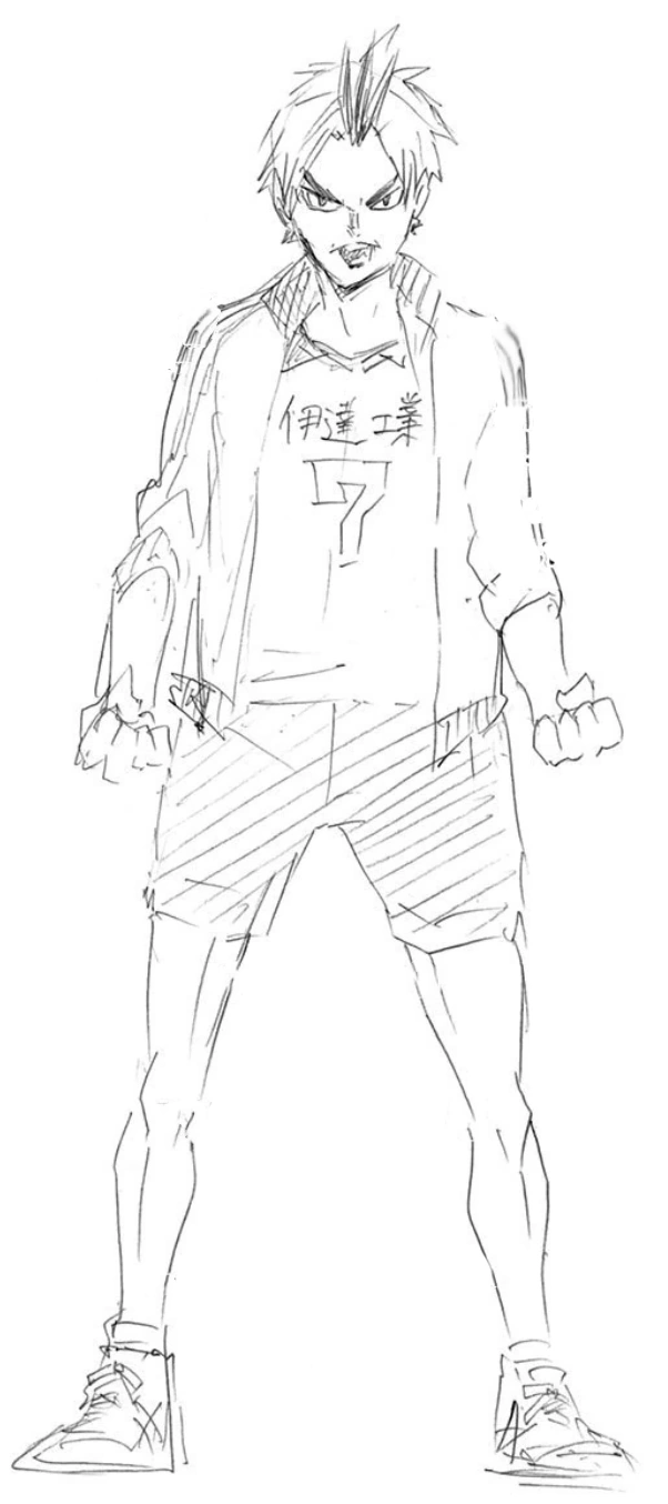 Image Kanji Koganegawa Sketch png Haikyuu Wiki FANDOM Powered 