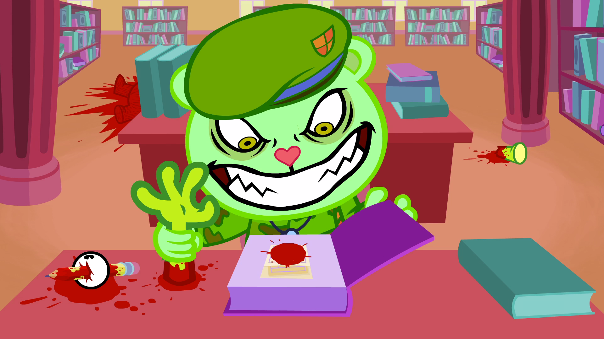 Happy Tree friends Flippy зомби