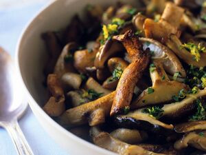 Oven roasted hen woods
