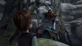 Hiccup looking at his Dad