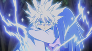 Killua kích hoạt Godspeed