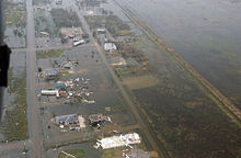 Flooding in Galveston from Hurricane Rita
