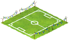 Clean soccer pitch