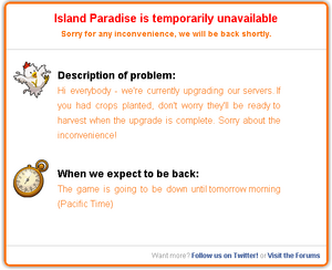 Down for Maintenance Message