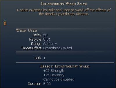 Lycanthropy Ward Salve