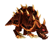 Volcano armadillo render