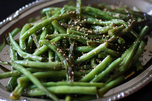 Japanese style sesame green beans