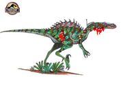 Injured Spinocharoraptor by hellraptor