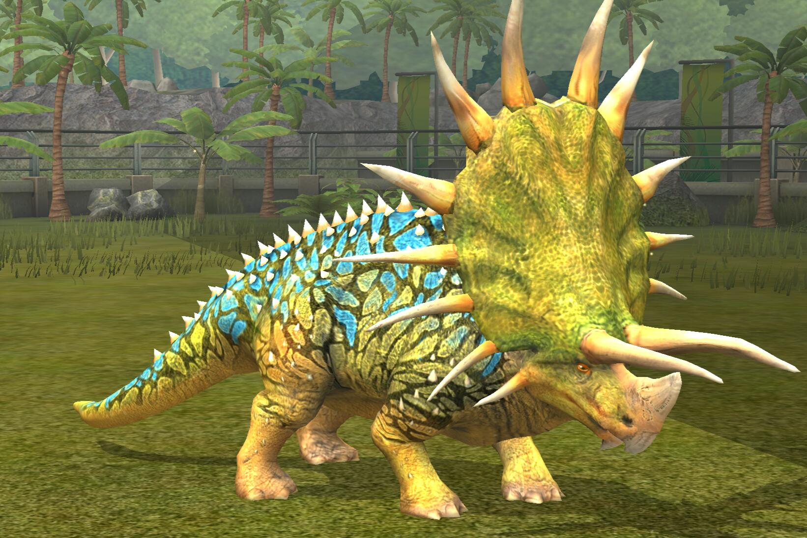 jurassic world game triceratops
