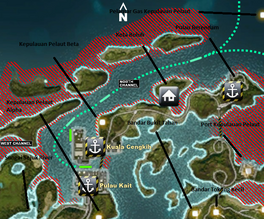 Pulau Kait harbor map