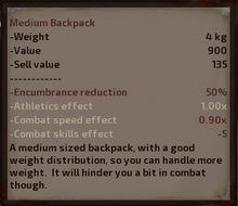 Medium Backpack Description