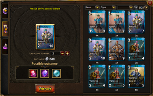 Extract cards
