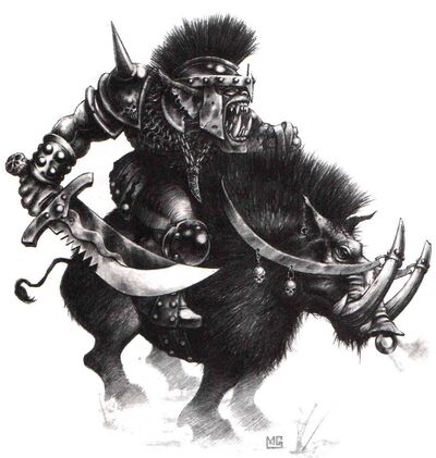 Orco Jinete de Jabalí Mark Gibbons.jpg