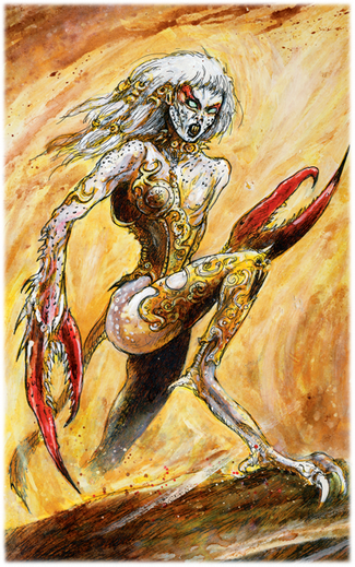 JB452-WH- Diablillas Heraldo de Slaanesh por John Blanche