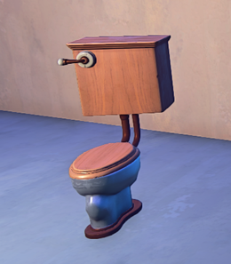 Toilet prop placed